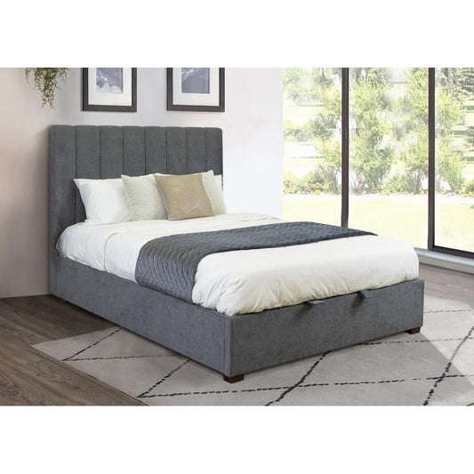 SOMERSET GAS LIFT STORAGE QUEEN  BED DARK GREY