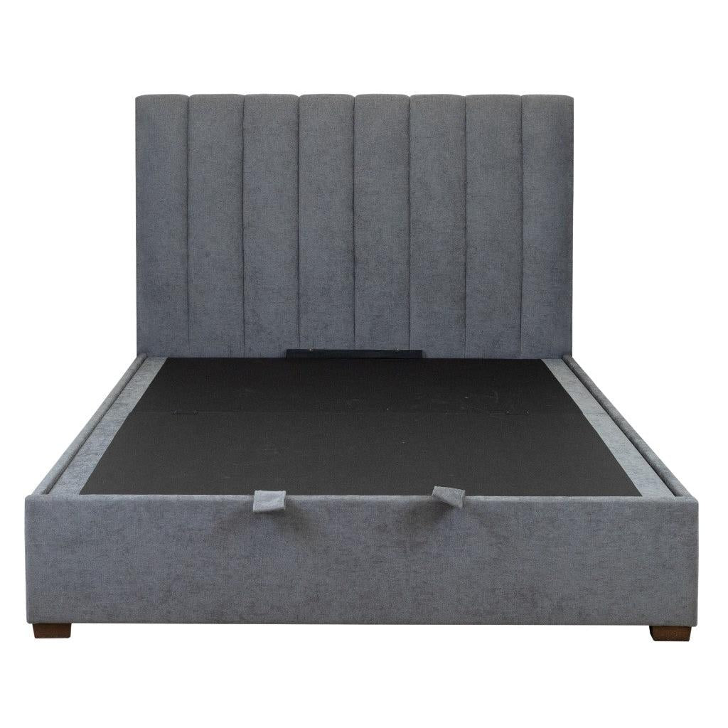 SOMERSET GAS LIFT STORAGE QUEEN  BED DARK GREY