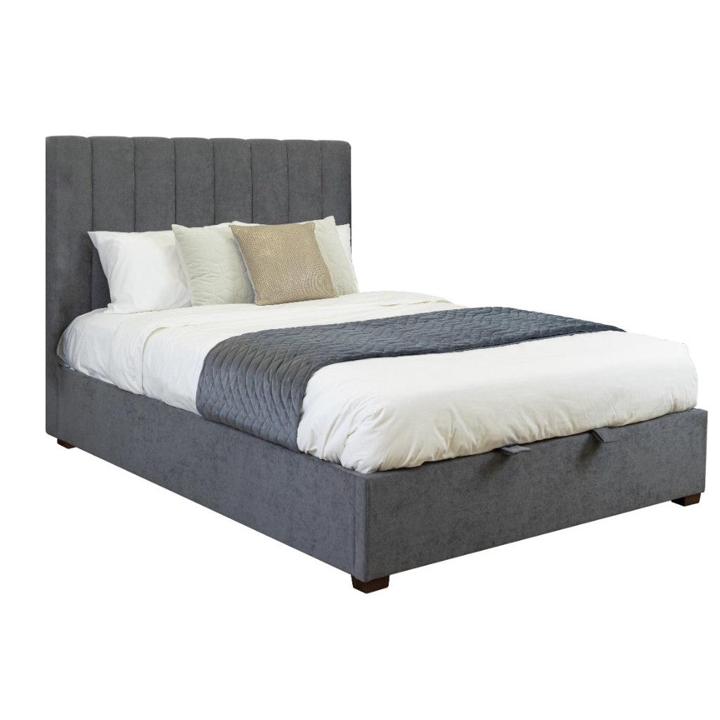 SOMERSET GAS LIFT STORAGE QUEEN  BED DARK GREY
