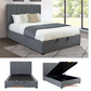 SOMERSET GAS LIFT STORAGE QUEEN  BED DARK GREY