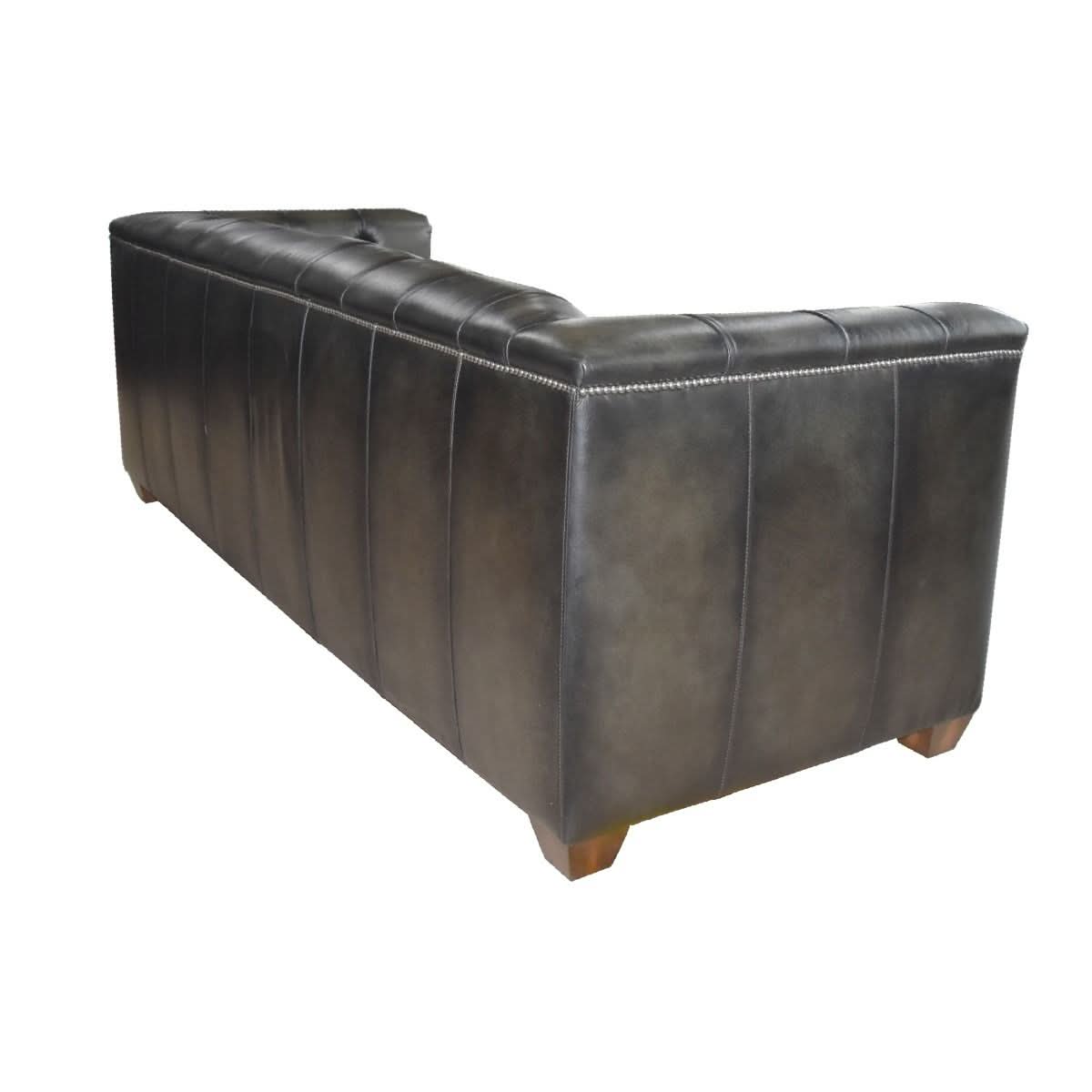 SOPHIA GENUINE TOP GRAIN LEATHER 3-SEATER SOFA ILLYRIAN COLOUR - MyChocolateWood