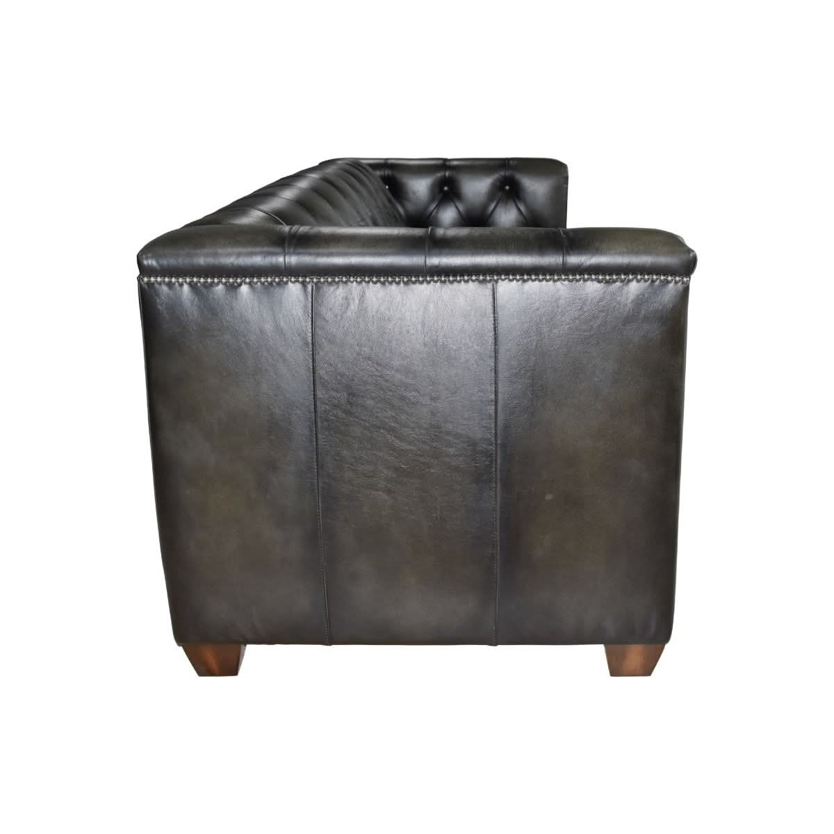 SOPHIA GENUINE TOP GRAIN LEATHER 3-SEATER SOFA ILLYRIAN COLOUR - MyChocolateWood