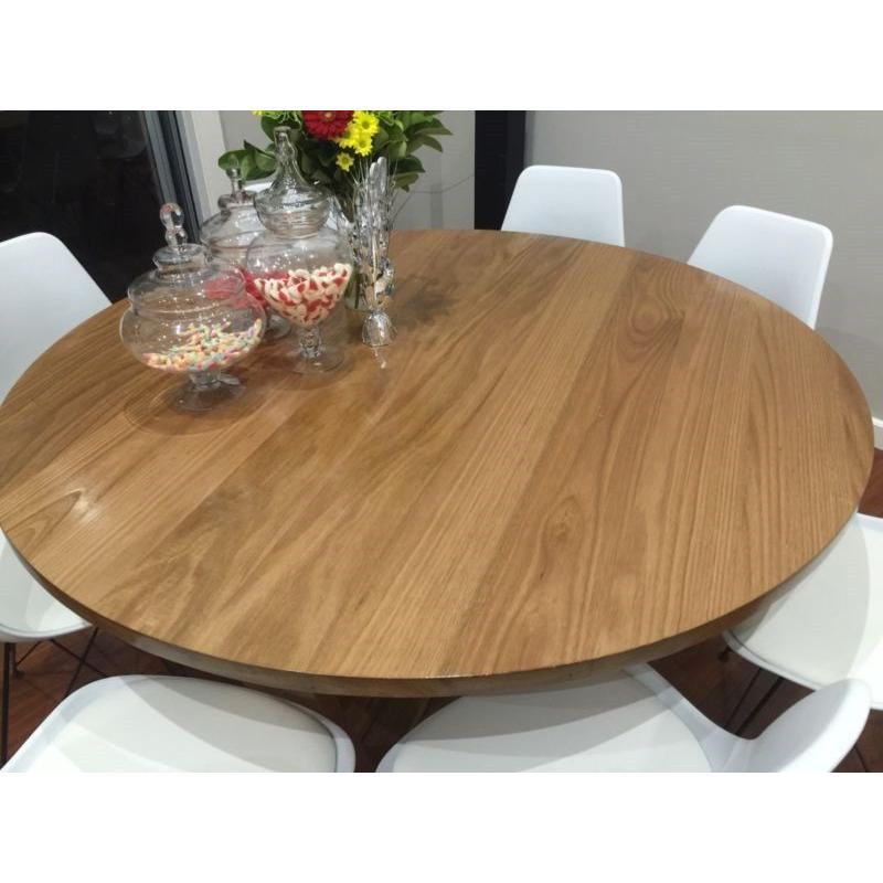 SOPHIE SOLID AMERICAN OAK ROUND DINING TABLE  - 150CM DIAMETER - MyChocolateWood