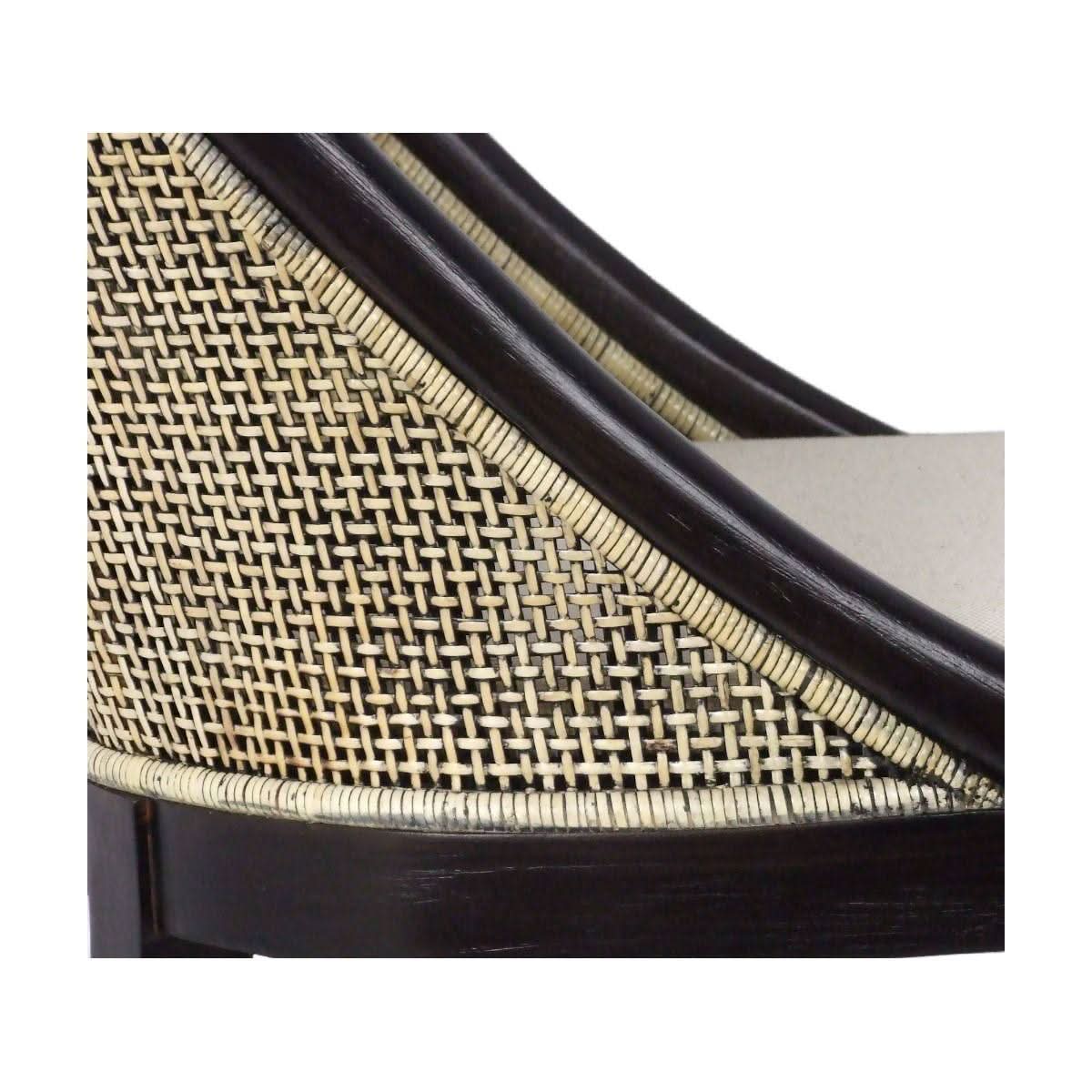 SOUTHAMPTON HAMPTONS RATTAN DINING CHAIR/ LOUNGE CHAIR IN BLACK SHADOW - MyChocolateWood