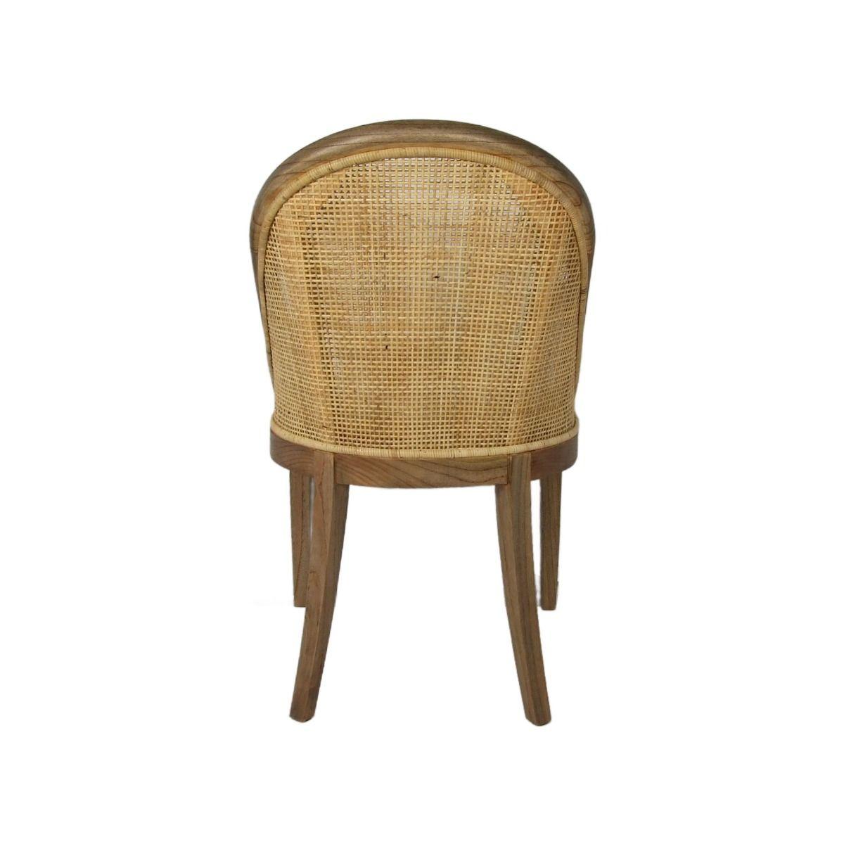 SOUTHAMPTON SOLID MINDI WOOD HAMPTONS RATTAN DINING CHAIR/ LOUNGE CHAIR IN NATURAL - MyChocolateWood