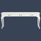 STEWART QUEEN ANN SOLID MAHOGANY 3 DRAWERS CONSOLE TABLE/HALL TABLE IN SOLID WHITE 180CM - MyChocolateWood