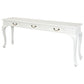 STEWART QUEEN ANN SOLID MAHOGANY 3 DRAWERS CONSOLE TABLE/HALL TABLE IN SOLID WHITE 180CM - MyChocolateWood
