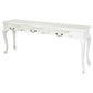 STEWART QUEEN ANN SOLID MAHOGANY 3 DRAWERS CONSOLE TABLE/HALL TABLE IN SOLID WHITE 180CM - MyChocolateWood