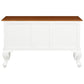 STEWART QUEEN ANN STYLE SOLID MAHOGANY 2 DOORS 2 DRAWERS SOFA TABLE IN WHITE/CARAMEL130CM - MyChocolateWood