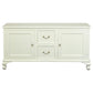 STEWART QUEEN ANN STYLE SOLID MAHOGANY 2 DOORS SIDEBOARD/BUFFET 2 DRAWERS SOLID WHITE 160CM - MyChocolateWood