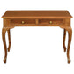 STEWART QUEEN ANN STYLE SOLID MAHOGANY 2 DRAWER 105CM DESK IN LIGHT PECAN - MyChocolateWood