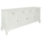 STEWART QUEEN ANN STYLE SOLID MAHOGANY 4 DOORS 4 DRAWERS 200CM BUFFET/SIDEBOARD IN SOLID WHITE - MyChocolateWood
