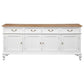 STEWART QUEEN ANN STYLE SOLID MAHOGANY 4 DOORS 4 DRAWERS 200CM BUFFET/SIDEBOARD WHITE/CARAMEL - MyChocolateWood