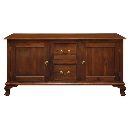 STEWART QUEEN ANN STYLE SOLID MAHOGANY BUFFET/SIDEBOARD 2 DOORS 2 DRAWERS 160CM - MyChocolateWood