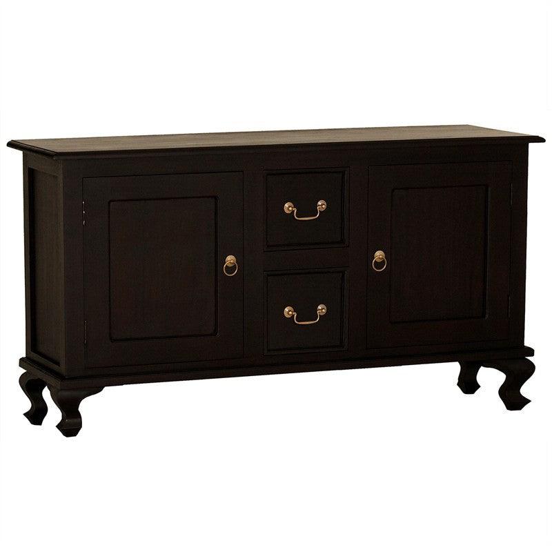 STEWART QUEEN ANN STYLE SOLID MAHOGANY BUFFET/SIDEBOARD 2 DOORS 2 DRAWERS IN CHOCOLATE 160CM - MyChocolateWood