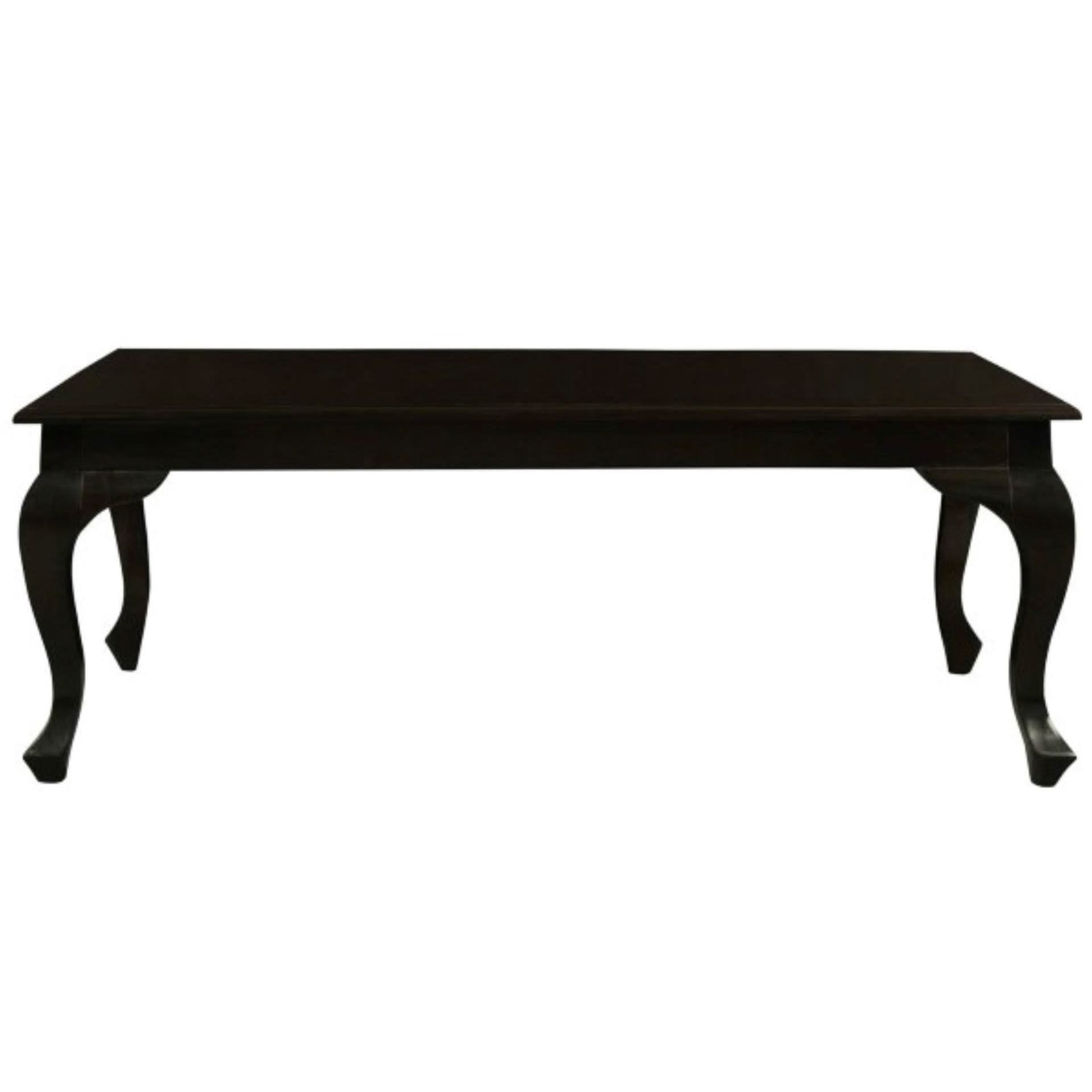 STEWART QUEEN ANN STYLE SOLID MAHOGANY COFFEE TABLE IN CHOCOLATE COLOUR 120CM - MyChocolateWood