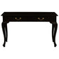 STEWART QUEEN ANN STYLE SOLID MAHOGANY CONSOLE TABLE/HALL TABLE 2 DRAWERS CHOCOLATE 230CM - MyChocolateWood