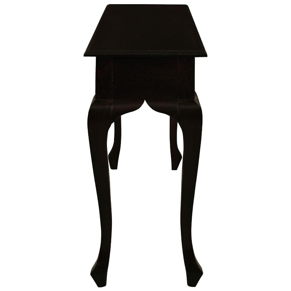 STEWART QUEEN ANN STYLE SOLID MAHOGANY CONSOLE TABLE/HALL TABLE 2 DRAWERS CHOCOLATE 230CM - MyChocolateWood