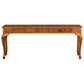 STEWART QUEEN ANN STYLE SOLID MAHOGANY CONSOLE TABLE/HALLWAY TABLE 3 DRAWERS LIGHT PECAN 180CM - MyChocolateWood