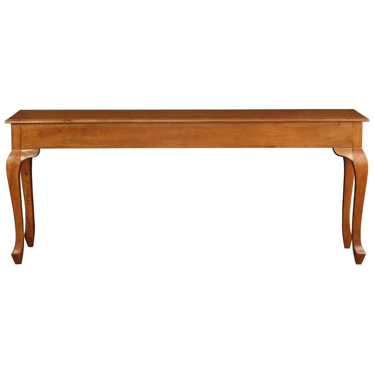 STEWART QUEEN ANN STYLE SOLID MAHOGANY CONSOLE TABLE/HALLWAY TABLE 3 DRAWERS LIGHT PECAN 180CM - MyChocolateWood