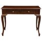 STEWART QUEEN ANN STYLE SOLID MAHOGANY DESK 2 DRAWERS 105CM IN MAHOGANY COLOUR - MyChocolateWood