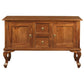 STEWART QUEEN ANN STYLE SOLID MAHOGANY SOFA TABLE 2 DOORS & 2 DRAWERS IN LIGHT PECAN 130CM - MyChocolateWood