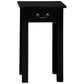 STRAIGHT LEG SIDE TABLE IN SOLID MAHOAGNY WITH 1 SINGLE DRAW - BLACK - MyChocolateWood