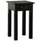 STRAIGHT LEG SIDE TABLE IN SOLID MAHOAGNY WITH 1 SINGLE DRAW - BLACK - MyChocolateWood