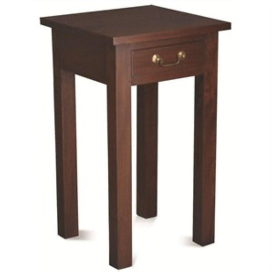 STRAIGHT LEG SIDE TABLE IN SOLID MAHOAGNY WITH 1 SINGLE DRAW - MAHOGANY - MyChocolateWood