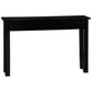 STRAIGHT LEG SOLID MAHOGANY TIMBER CONSOLE TABLE/ HALL TABLE WITH 2 DRAWERS IN BLACK 120CM - MyChocolateWood