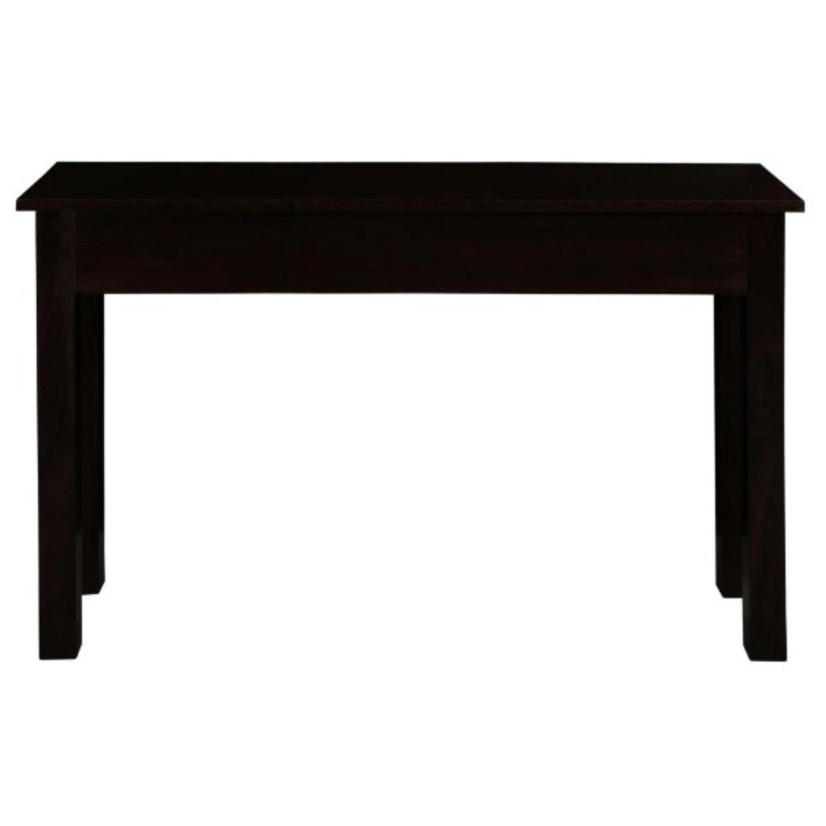 STRAIGHT LEG SOLID MAHOGANY TIMBER CONSOLE TABLE/ HALL TABLE WITH 2 DRAWERS IN CHOCOLATE 120CM - MyChocolateWood
