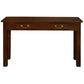 STRAIGHT LEG SOLID MAHOGANY TIMBER CONSOLE TABLE/HALL TABLE WITH 2 DRAWERS IN MAHOGANY COLOUR 120CM - MyChocolateWood
