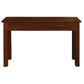 STRAIGHT LEG SOLID MAHOGANY TIMBER CONSOLE TABLE/HALL TABLE WITH 2 DRAWERS IN MAHOGANY COLOUR 120CM - MyChocolateWood