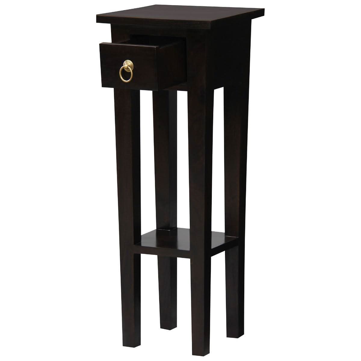 STRAIGHT SOLID MAHOGANY TIMBER PLANT STAND - CHOCOLATE - MyChocolateWood