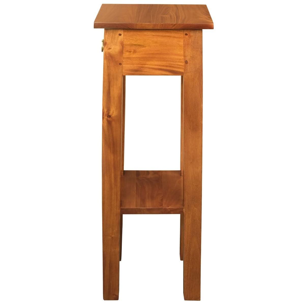 STRAIGHT SOLID MAHOGANY TIMBER PLANT STAND - LIGHT PECAN - MyChocolateWood