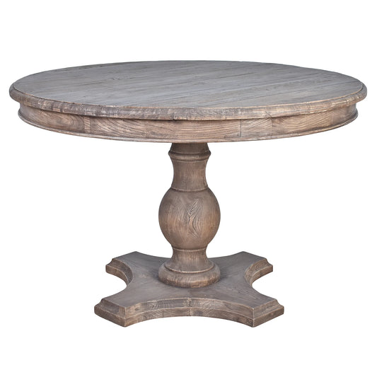 SULLIVAN RECLAIMED ELM ROUND DINING TABLE 120CM