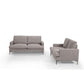 TAFFIN FABRIC 3-SEATER + 2-SEATER SOFA SET LOUNGE SET SLATE - MyChocolateWood