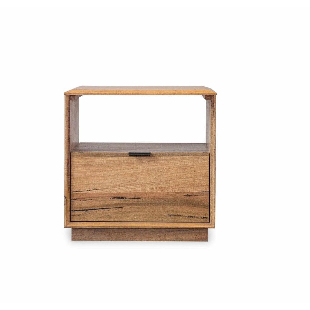 TAMWORTH 1 DRAWER LAMP TABLE/SIDE TABLE IN MARRI WOOD - NATURAL - MyChocolateWood