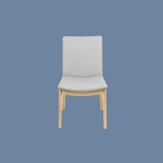 TAMWORTH LEATHER DINING CHAIR - PEWTER - MyChocolateWood