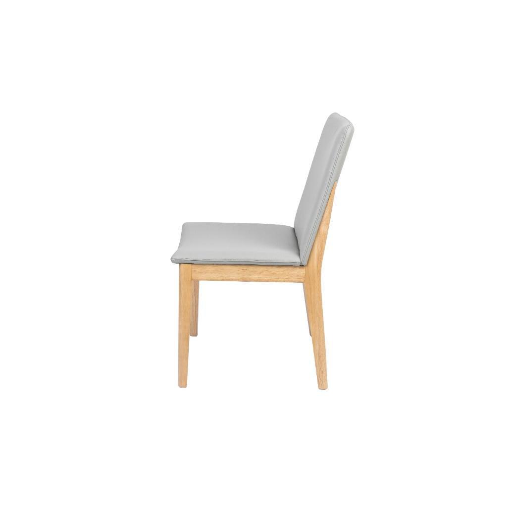 TAMWORTH MARRI WOOD 9 PIECE DINING SET -1 DINING TABLE 240CM & 8 PEWTER LEATHER DINING CHAIRS - MyChocolateWood