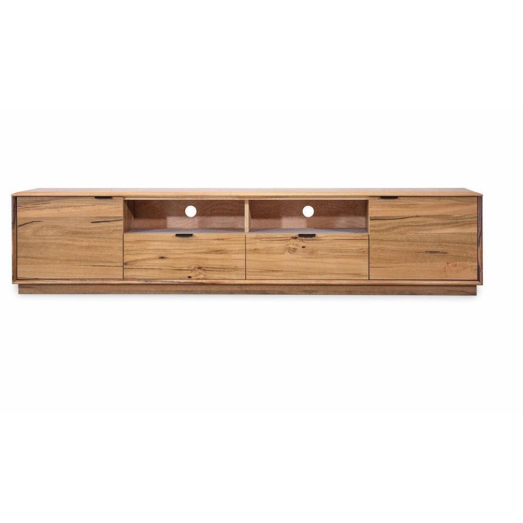 TAMWORTH MARRI WOOD TV UNIT ETU 2 DRAWERS & 2 DOORS - NATURAL - MyChocolateWood