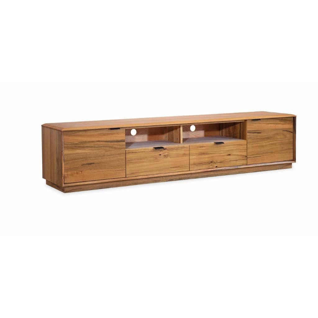 TAMWORTH MARRI WOOD TV UNIT ETU 2 DRAWERS & 2 DOORS - NATURAL - MyChocolateWood