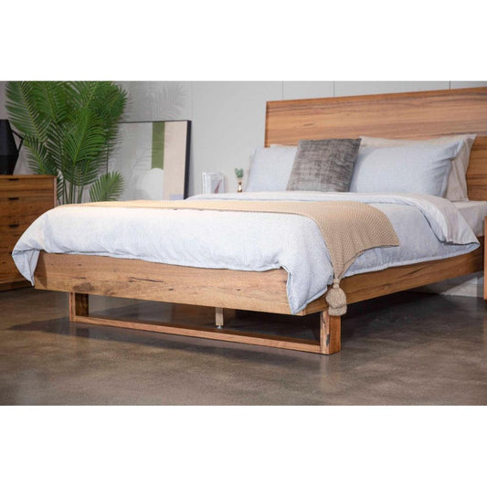 TAMWORTH QUEEN SIZE BED IN MARRI WOOD - NATURAL - MyChocolateWood