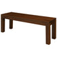 TANAKA 150CM SOLID MAHOGANY DINING TABLE + 2 BENCHES IN MAHOGANY - MyChocolateWood