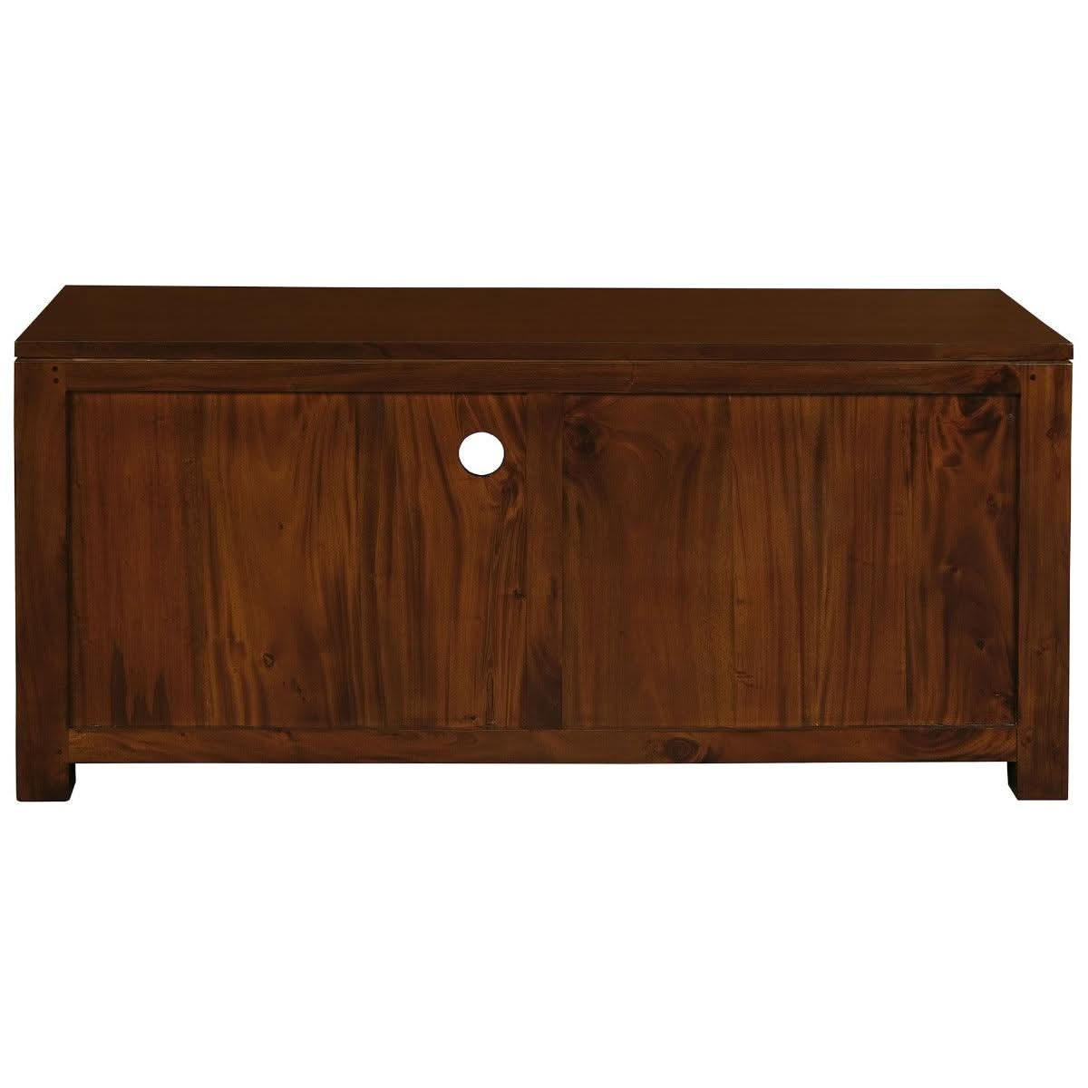 TANAKA SOLID MAHOGANY 120CM TV UNIT WITH 2 DRAWERS IN MAHOGANY - MyChocolateWood