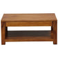 TANAKA SOLID MAHOGANY 2 DRAWERS DOUBLE FACED MAHOGANY COFFEE TABLE IN LIGHT PECAN - MyChocolateWood