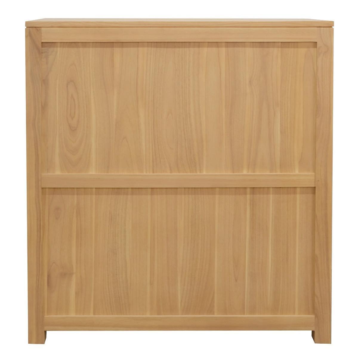 TANAKA SOLID MAHOGANY 5 DRAWER TALLBOY IN NATURAL - MyChocolateWood