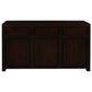 TANAKA SOLID MAHOGANY BUFFET SIDEBOARD 3 DOORS & 3 DRAWERS IN CHOCOLATE FINISH - MyChocolateWood