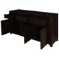 TANAKA SOLID MAHOGANY BUFFET SIDEBOARD 3 DOORS & 3 DRAWERS IN CHOCOLATE FINISH - MyChocolateWood