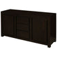 TANAKA SOLID MAHOGANY BUFFET WITH 2 DOORS & 3 DRAWERS IN CHOCOLATE FINISH - MyChocolateWood